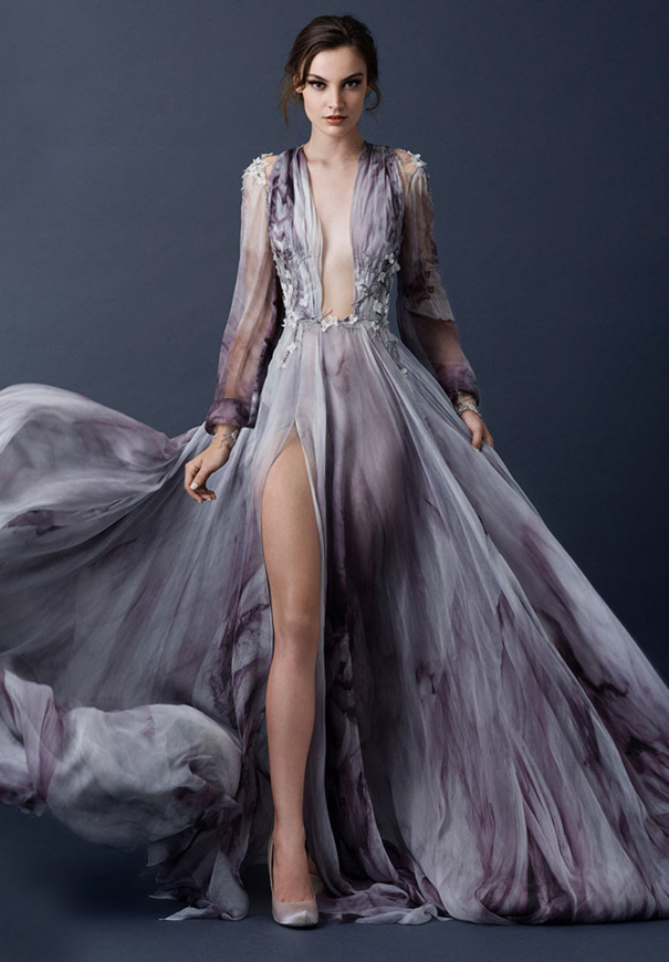 paolo-sebasion-AW15-the-sleeping-garden-blush-gold-bronze-bridal-gown-wedding-dress-violet-purple10