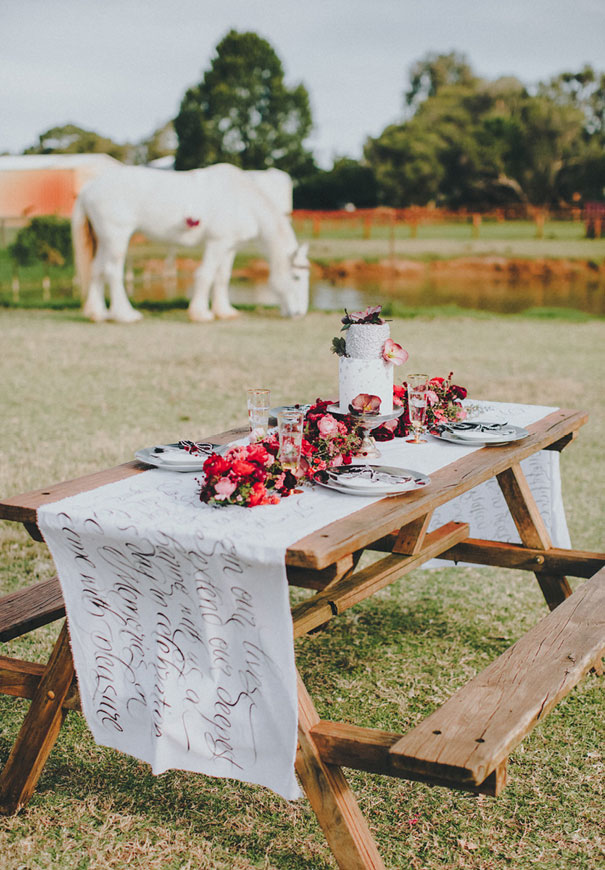 black-wedding-dress-red-flowers-white-horse-floral-crown16