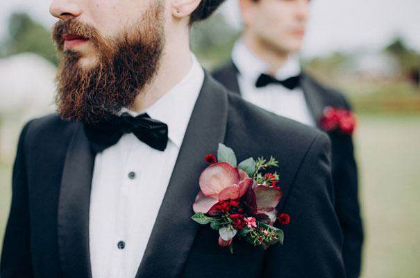 cool-black-wedding-dress-red-flowers-white-horse-floral-crown45